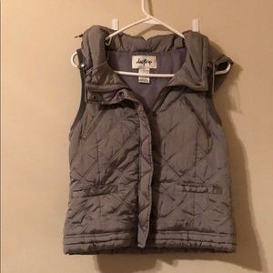 Daytrip gray hooded vest fits well over jackets